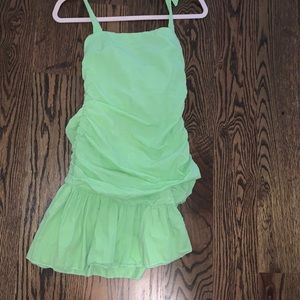 Green mini dress